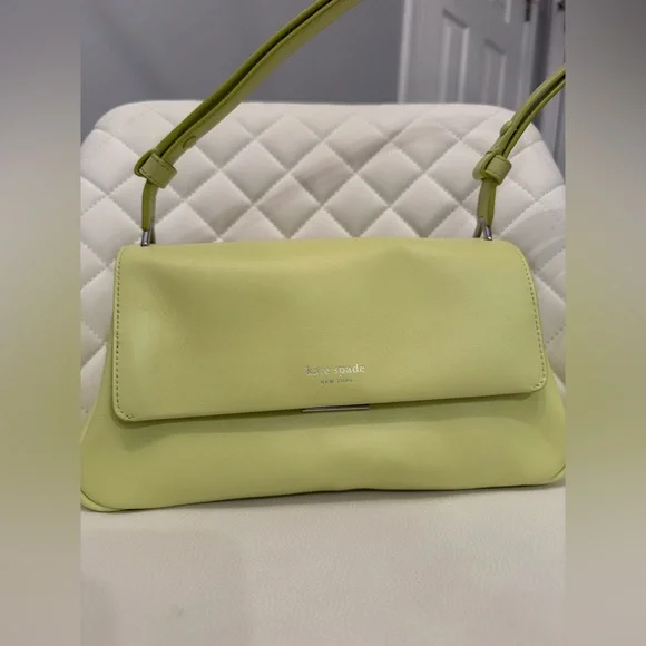 KATE SPADE NEW YORK green yellow grace convertible shoulder bag - Picture 4 of 7